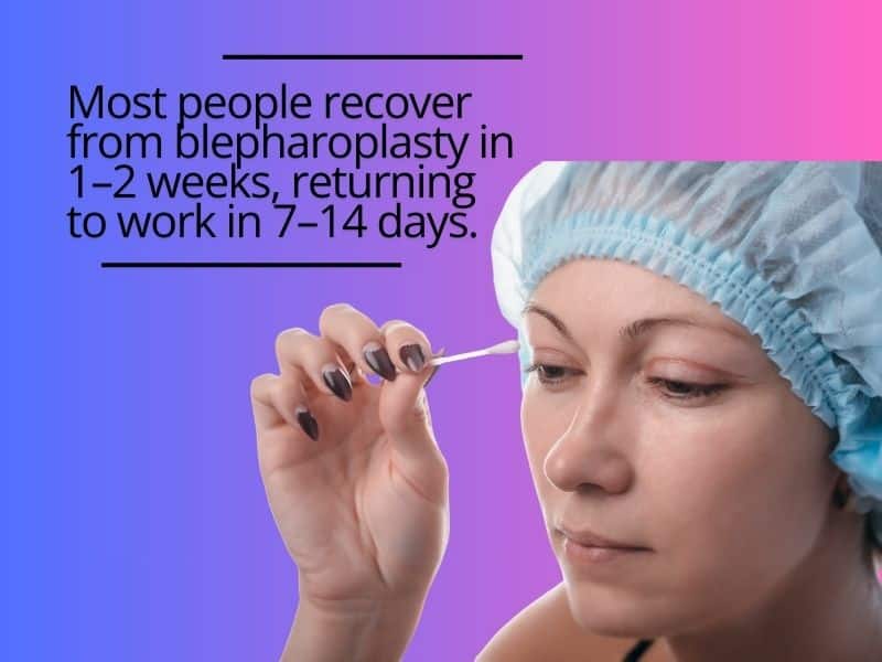 blepharoplasty recovery time